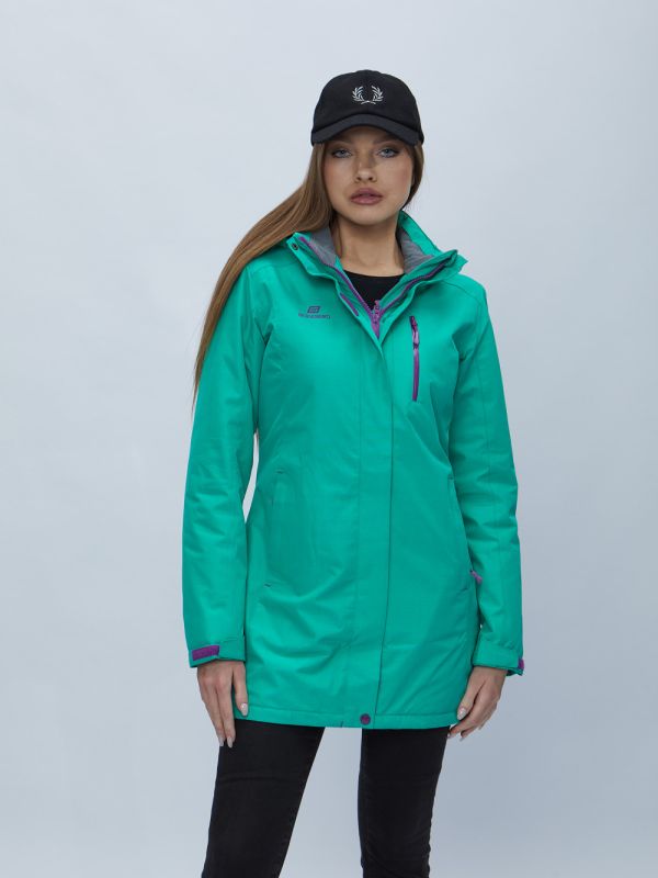 Women's green hooded parka 551705Z